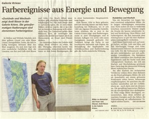 Neue Luzerner Zeitung, 2005

Urs Bugmann &uuml;ber Ausstellung Galerie Kriens